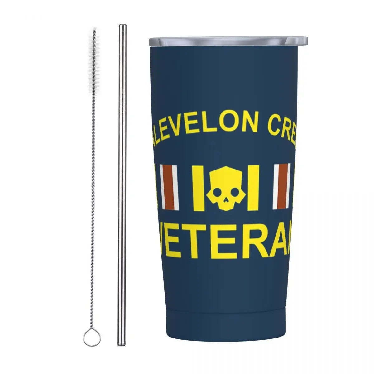 Helldivers - Malevelon Creek Veteran Stainless Steel Tumbler Vacuum Insulated Mug Thermal Cold Cup Straws With Lid 20oz