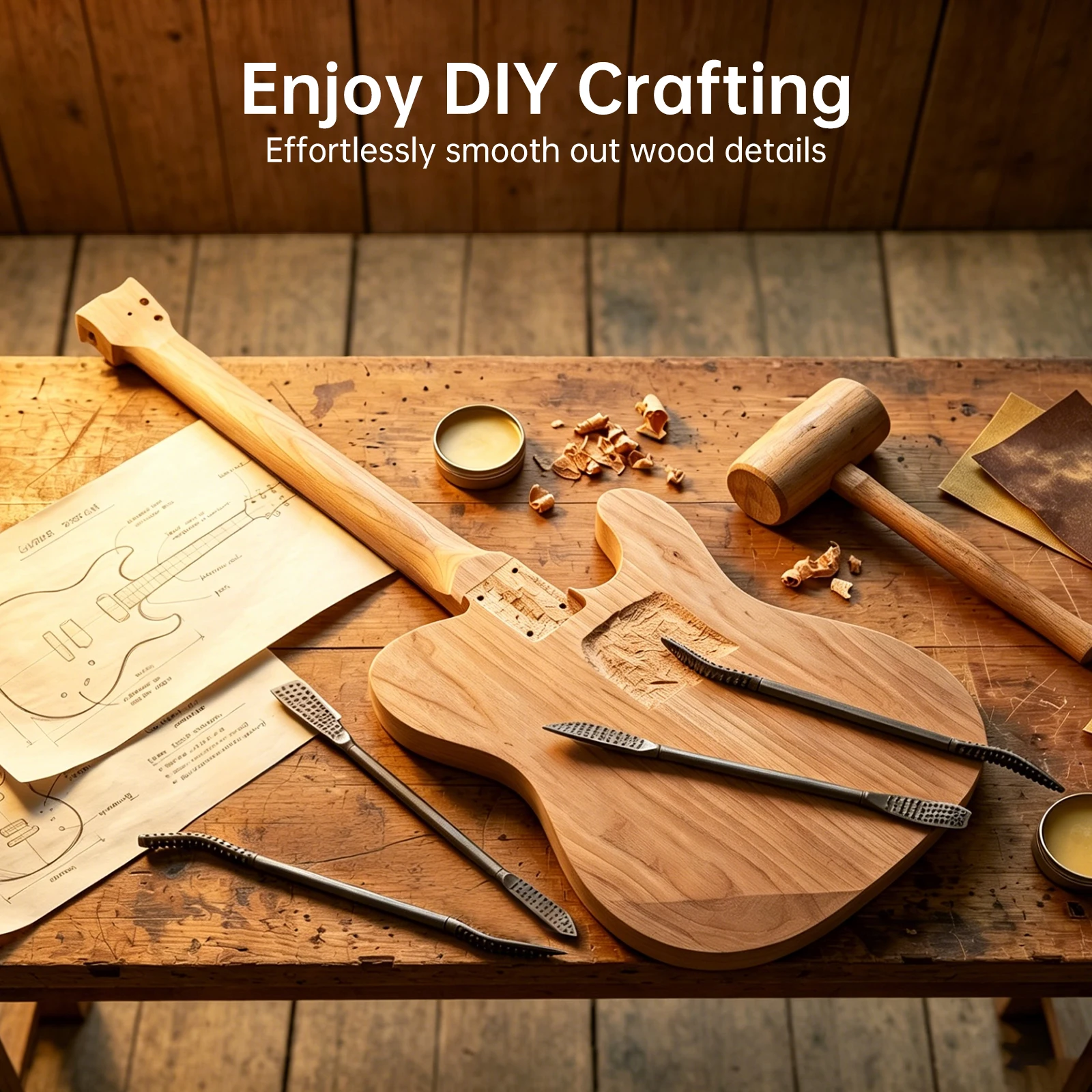 4 Adet Çift Uçlu, Eğri Profil  - Woodworking Files And Rasps incelemesi ve fiyatı