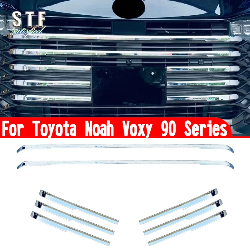 

For Toyota Noah Voxy 90 Series 2022 2023 Car Accessories Front Grille Around Center Trim Molding Decoration Stickers