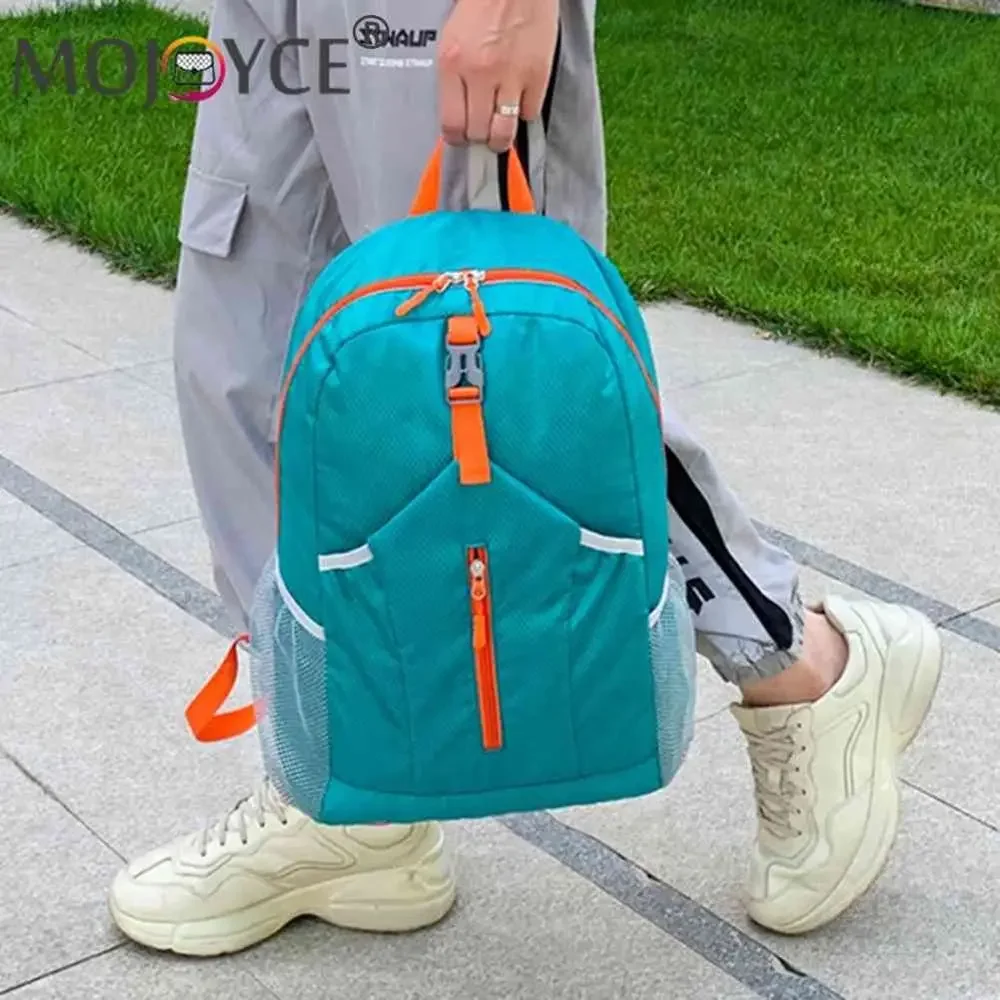 

Large Capacity Foldable Backpack with Drawstring Storage Bags Sports Knapsack Lightweight Nylon Bag Travel Bag Zipper Hiking