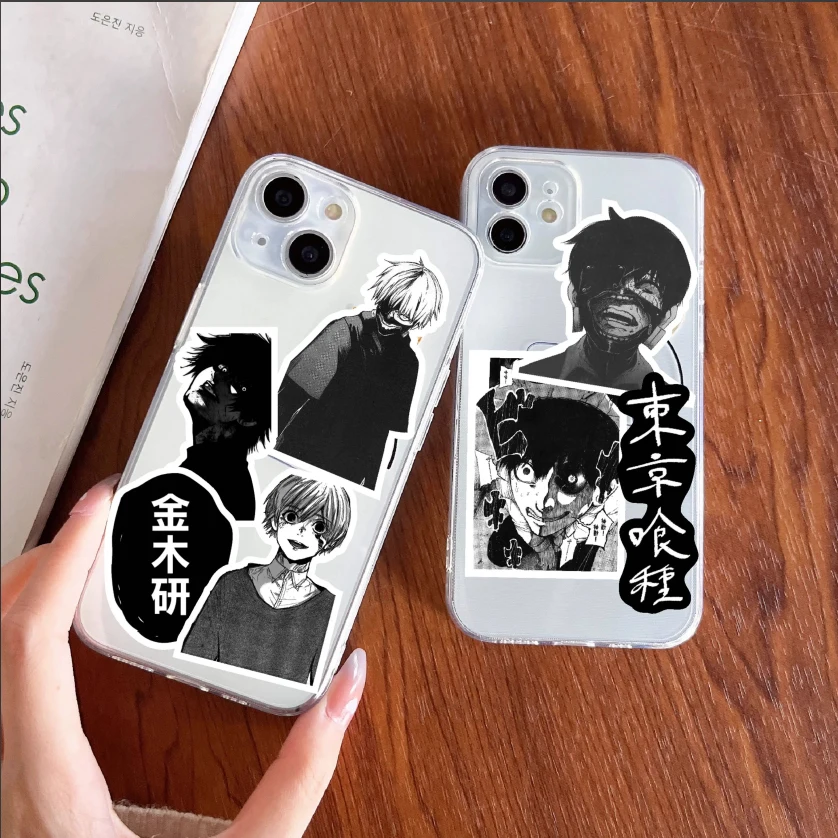 65Pcs Tokyo Ghoul √A Animation Peripheral Stickers Diary Supplies Cartoon Graffiti Decals Decorative Phone Case Handbag Luggage