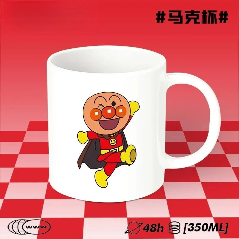 แก้วกาแฟเซรามิกลายการ์ตูนอนิเมะ แอนปันแมน โชคุปันแมน ไบคินแมน เมลอนปันนา ของขวัญวันหยุดสุดสร้างสรรค์