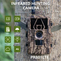 Trail Cam with 8K Video 60MP Images Night Vision Motion Activated Waterproof Wildlife Camera for Hunting Home Surveillance