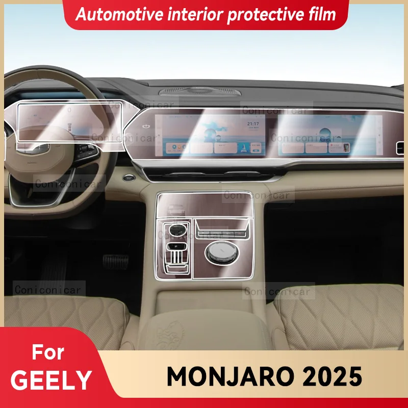 

For GEELY MONJARO 2025 Car Interior Center Console Instrument Dashboard Protective Cover Film Anti-scratch Sticker Accessories