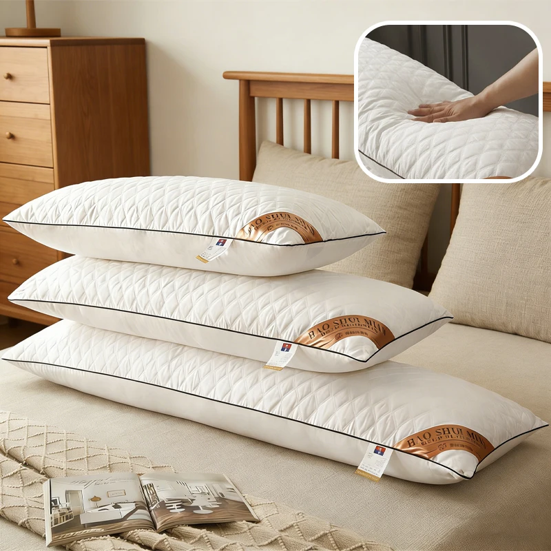 2026 New White Body Pillow Inner Core Skin Friendly Washable Long Pillow Insert for Neck Support 48x100/48x120/48x150/48x180cm