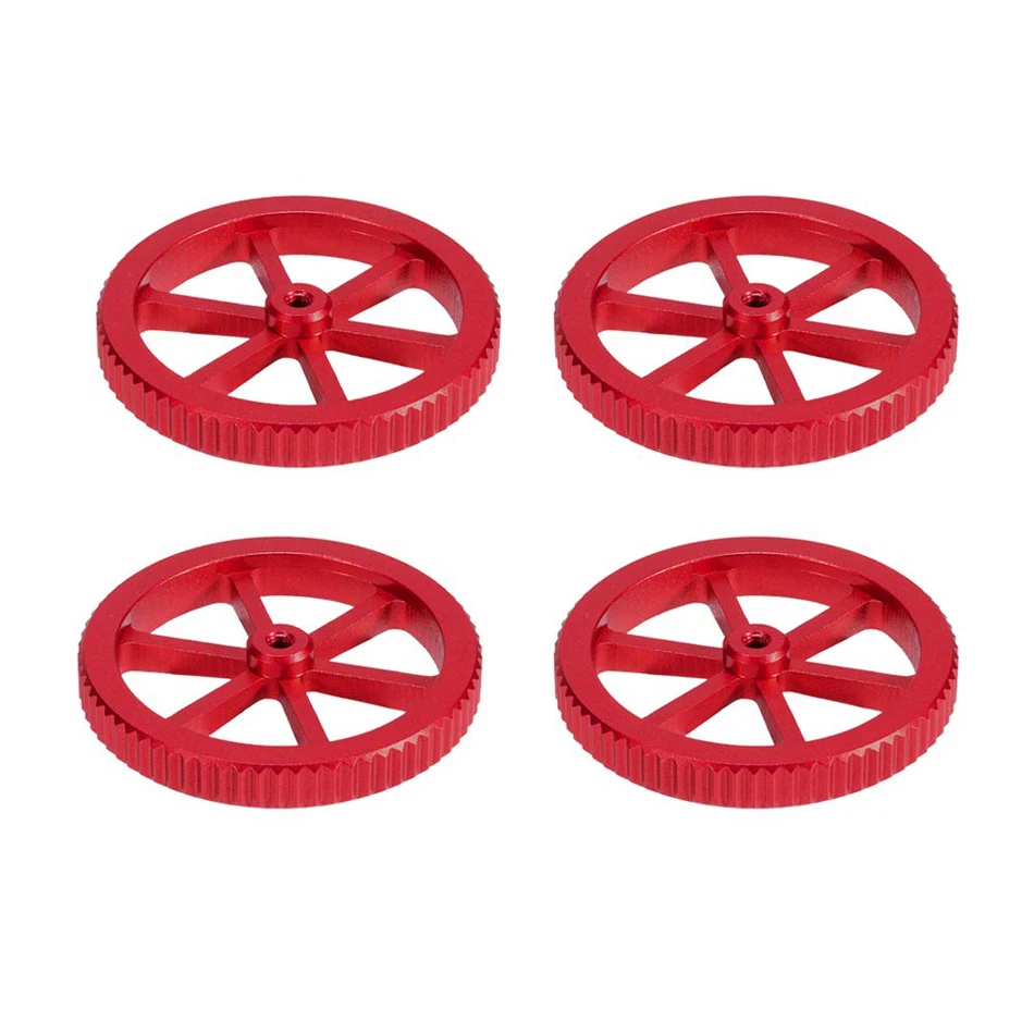 4 قطعة صامولة تسوية يدوية من الألومنيوم الأحمر مع 4 قطعة عمود تسوية السرير الساخن من السيليكون لسلسلة أندر 3 أندر 5/Plus Pro CR-10 #4