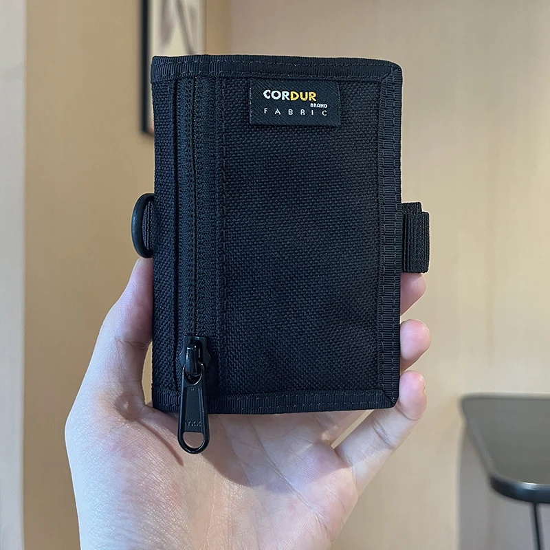 多層高容量クレジットカード財布男性用ファッションパック-ykk-ジッパーコインポーチ付きファッション耐久性のある財布
