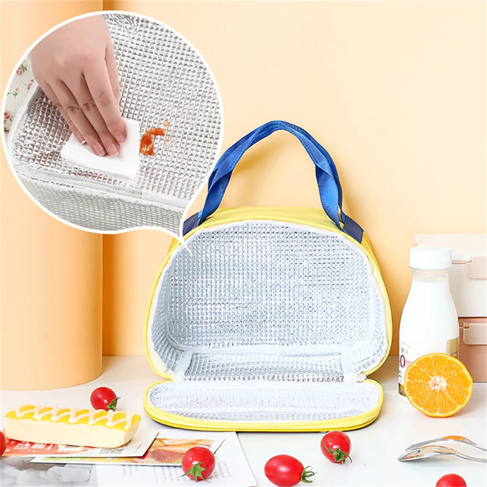 Bambini portatile caldo pacchetto pranzo borsa scatola cartone animato Tote isolamento pacchetto isolato cibo termico Picnic sacchetto per ragazzi