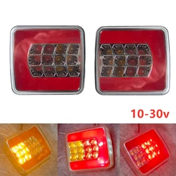 1Pair 10-30v Trailer Tail Lights Left Right Taillight Truck Brake Stop Lights Turn Signal Lamps Car Van lights