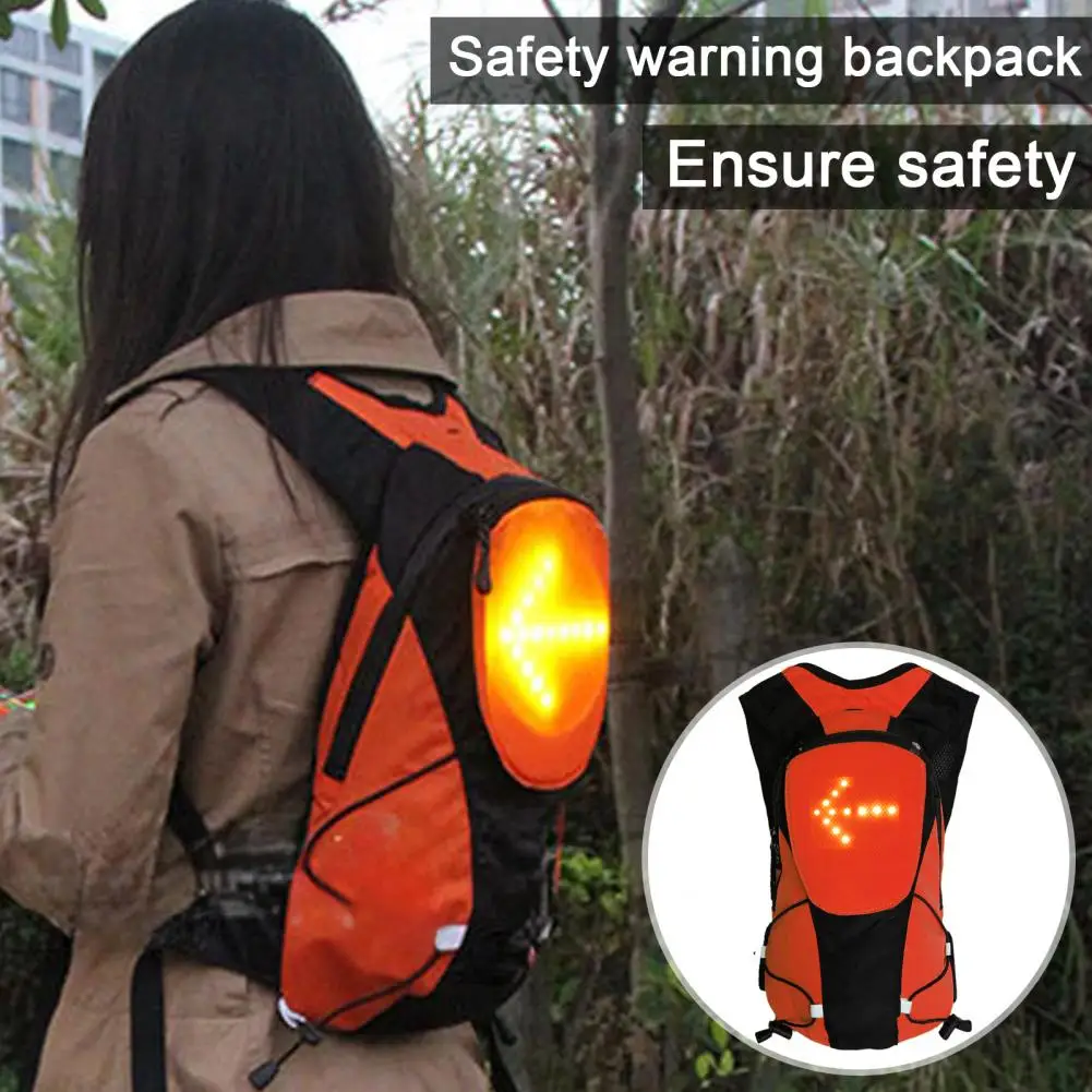 Backpack with Led Turn Signals Usb Rechargeable Cycling Backpack Led Turn Signal Reflective Cycling for Night for Camping