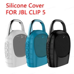 Silicone Cover Case Stand Up Holder Shockproof Speaker Carrying Stand Up Cover Pouch Protective Silicone Cover for JBL Clip 5