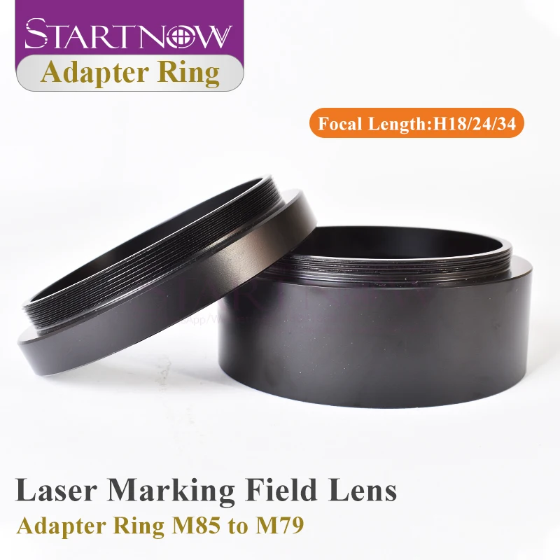 Startnow Fiber Galvo Head F-theta Lens Adapter Ring M79 M90 Thread transform Height 18mm 34mm for CO2 Laser Marking Machine