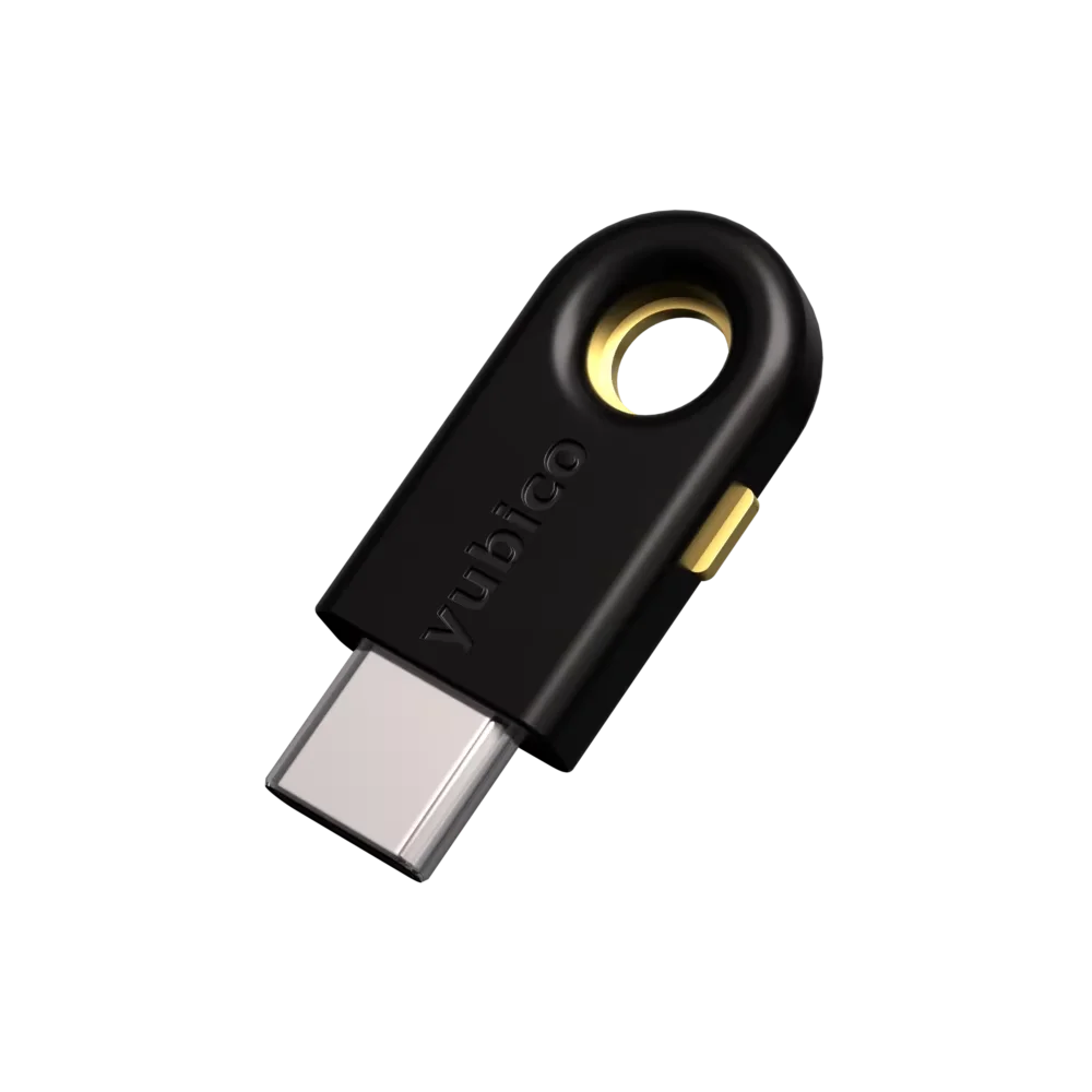 يوفر مفتاح الأمان Yubico Yubikey 5C USB-C دعم متعدد البروتوكولات بما في ذلك FIDO2، Yubico OTP، OATH HOTP، U2F، PIV، Open PGF