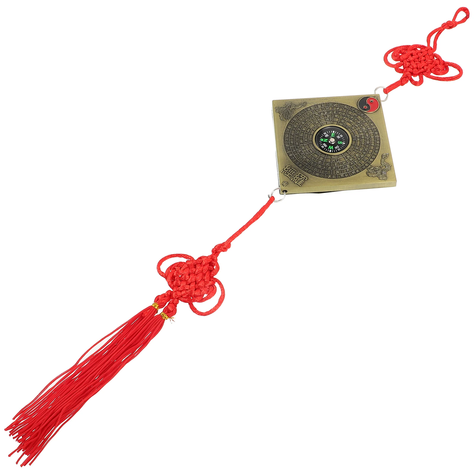 

Feng Shui Compass Pendant Chinese Style Portable Decorative Iron Vintage Outdoor Hanging Keychain Gift Accessory