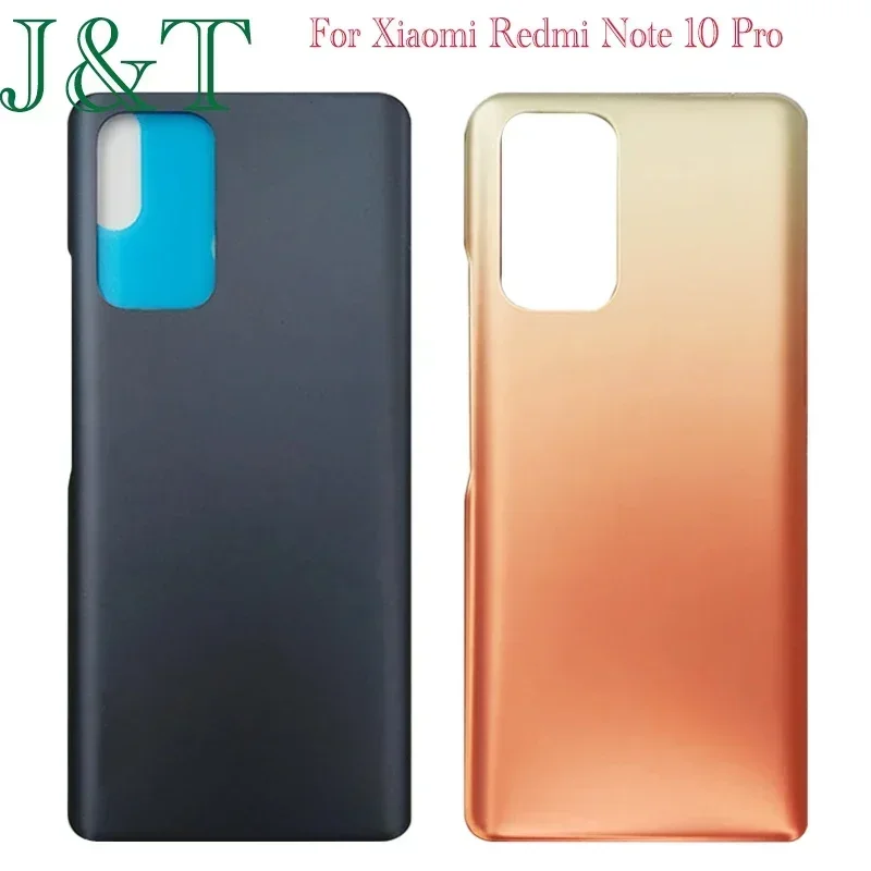 For Xiaomi Redmi Note 10 Pro Battery Back Cover Rear Door Glass Panel For Redmi Note 10 Pro Battery Housing Case Adhesive Replac