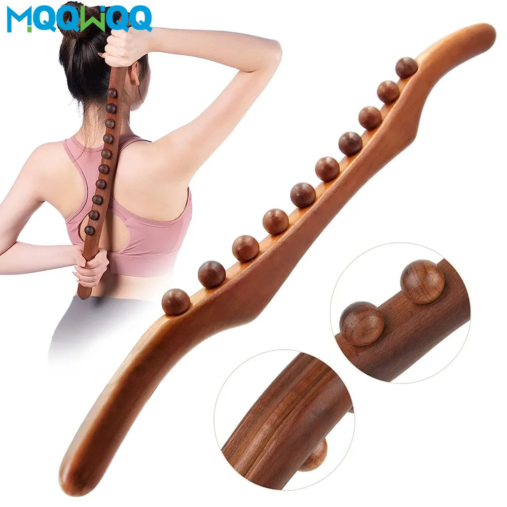 

Wood Therapy Massage Roller Stick Tools for Lymphatic Drainage, Anti Cellulite,Body Sculpting,Ease Neck Back Waist and Leg Pain