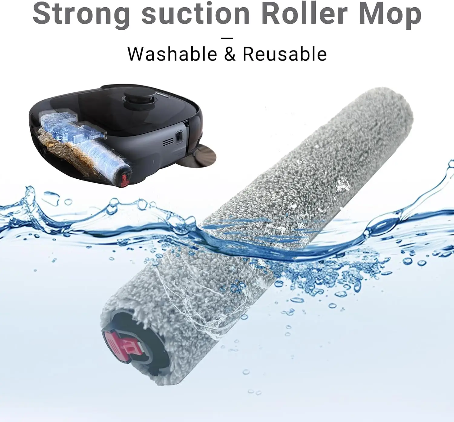 Roller Mop For Eufy Omni E25 / E28 / X12 PRO Vacuum Cleaner Spare Accessories Fully Washable Roller Mop Parts
