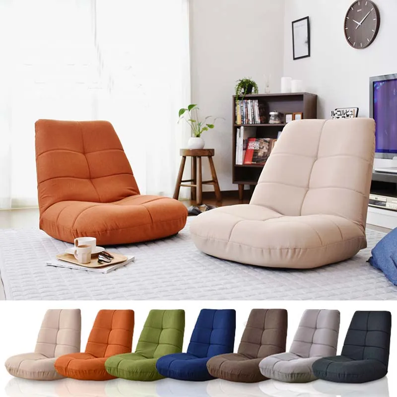 Japanese Sofa Chair Low Back  Chair for Tatami Cozy Reading Seat with Adjustable Backrest Window Sill Relaxation Cushion