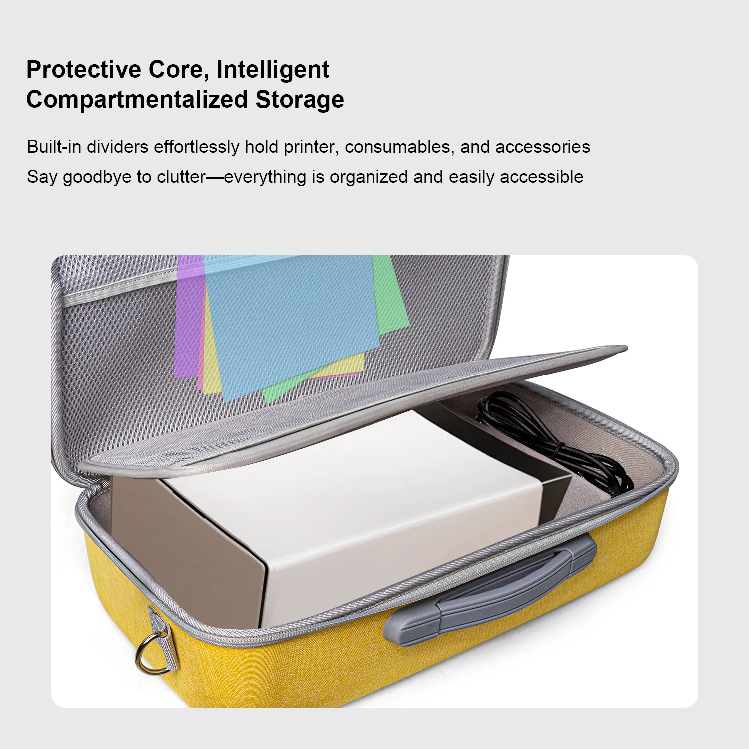 

Hard Storage Case for Liene PixCut S1 Color Sticker Printer, EVA Hard Shell Travel Storage Carrying Case with Shoulder Strap