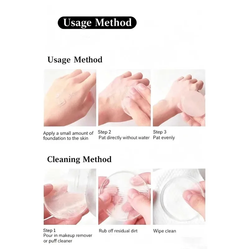 5.5cm ソフトシリコンゲルパウダーパフスポンジ化粧用フェイスファンデーションBBクリームパウダーを吸い込まない化粧パフツール