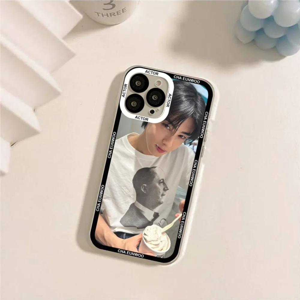 Cha Eun Woo Korean Actor Singer Phone Case For IPhone 11 12 13 Mini Pro Max 14 Pro Max Iphone15 15promax Case Shell Funda Cover