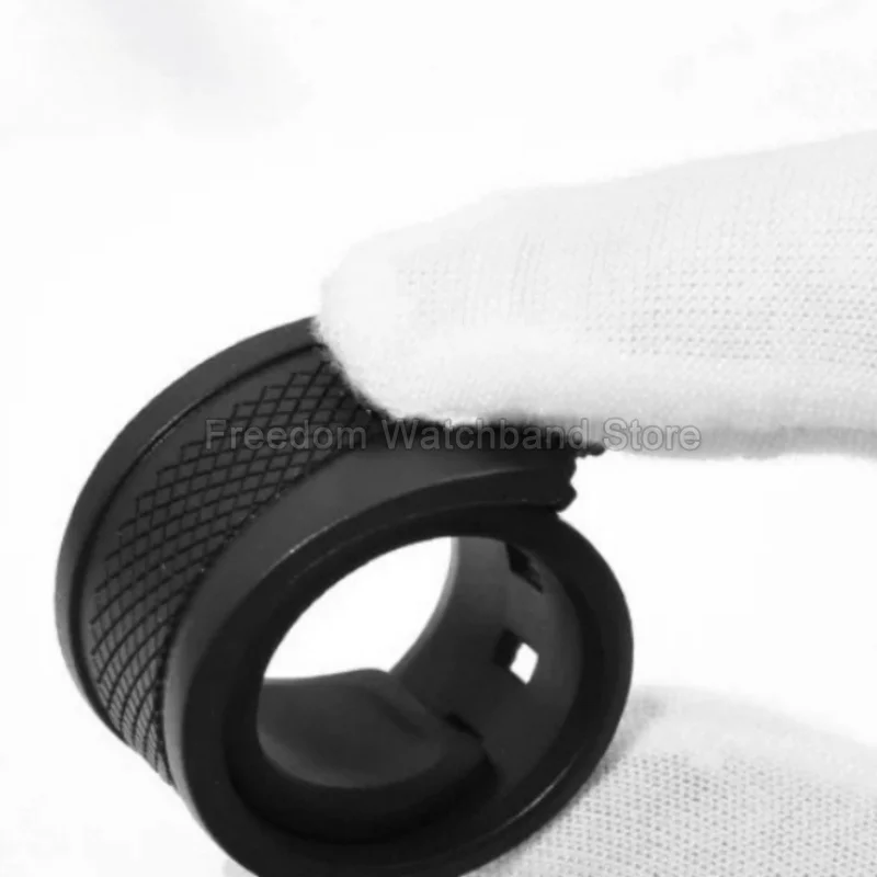 Black Rubber Watch Strap 19mm Convex Interface for Casio EDIFICE 5119 EF-552 Series Men's Watch Bracelet Waterproof Sweatproof view 4