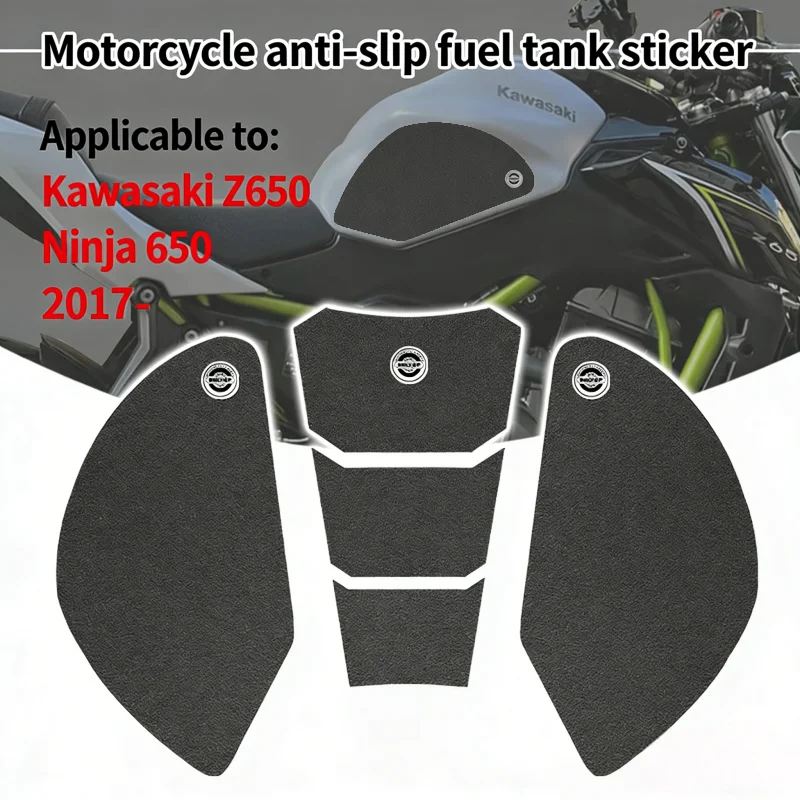 

For Kawasaki Z650 Ninja 650 Fuel Tank Side Stickers Anti-Slip Protector Pad Decoration Modification Decals
