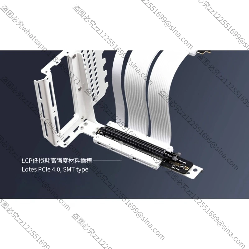 

Suitable for PCIE4.05.0Graphics Card ExtensionCable Vertical BracketSet FullSpeed Lossless16X Adapter Cable 90Degrees RightAngle