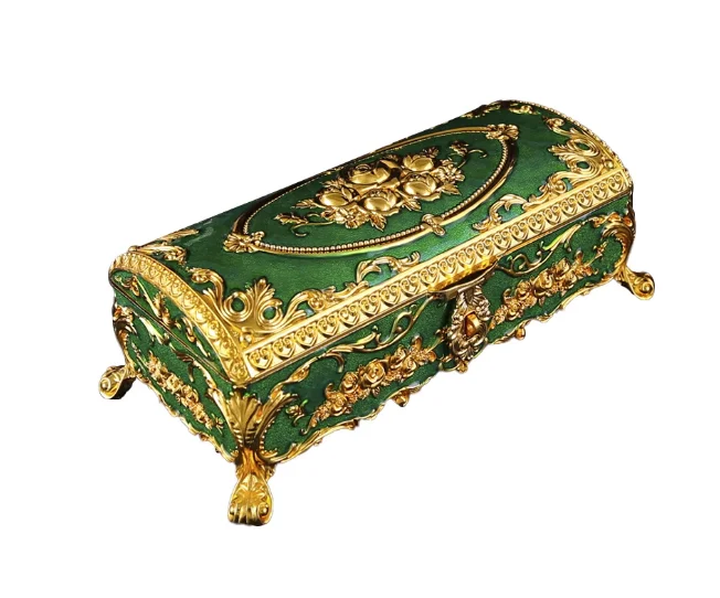 

Изысканная шкатулка для драгоценностей, высококачественная мебельная шкатулка для хранения в стиле ретро, классическая шкатулка для драгоценностей, креативная роскошная шкатулка для драгоценностей.