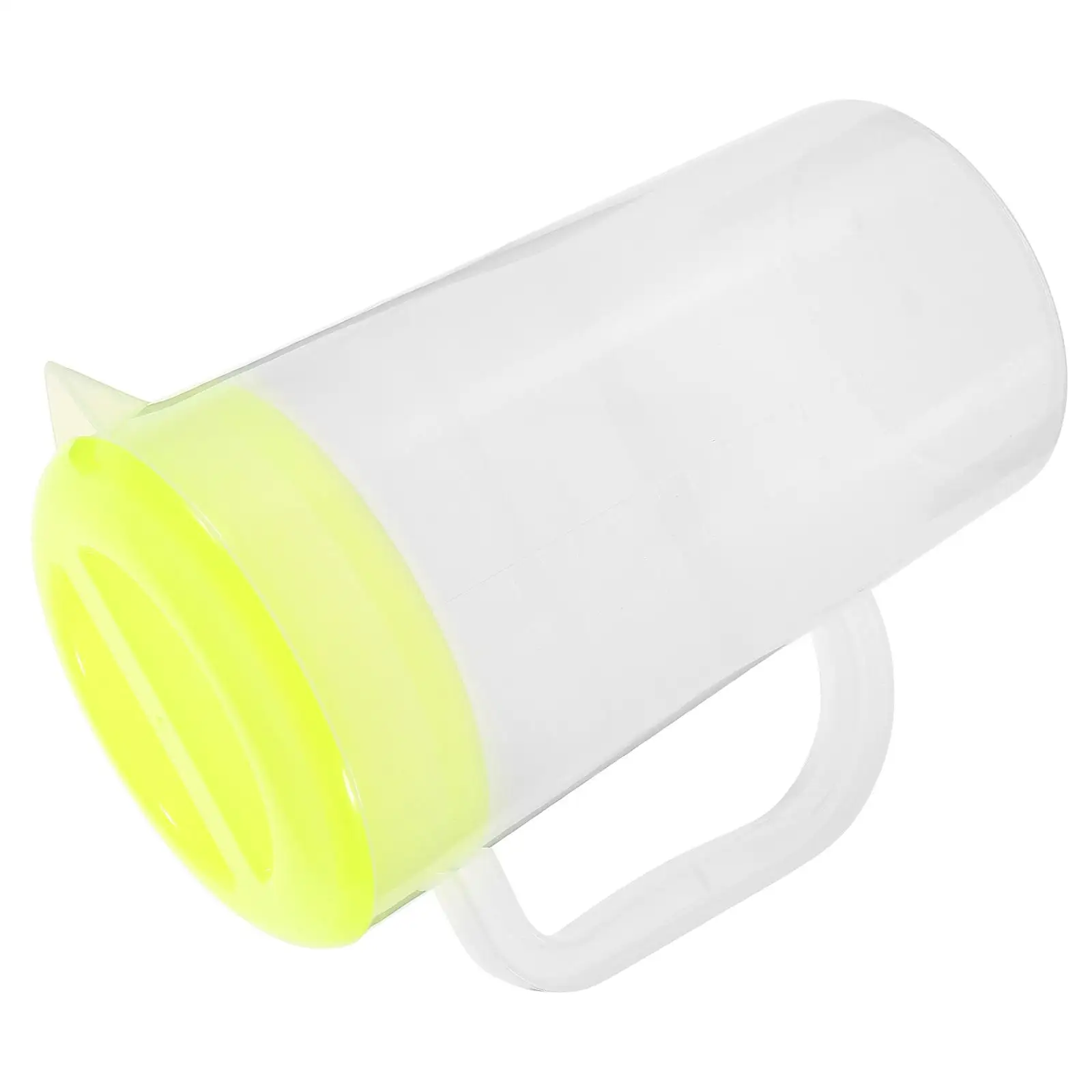 Circle Water Bottle Graduated Cold Jug Pitcher with Cover Cooling Yellow Serving Large Capacity Teapot