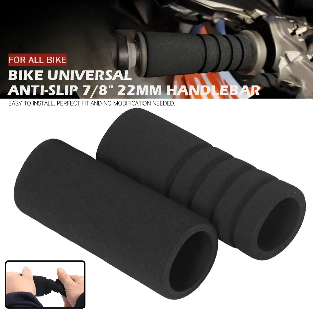 Universal 22mm Motorcycle Handlebar Cover Foam Hand Grips Sponge Gloves Lever Cover Anti Vibration Anti-slip Motocross Moto Grip