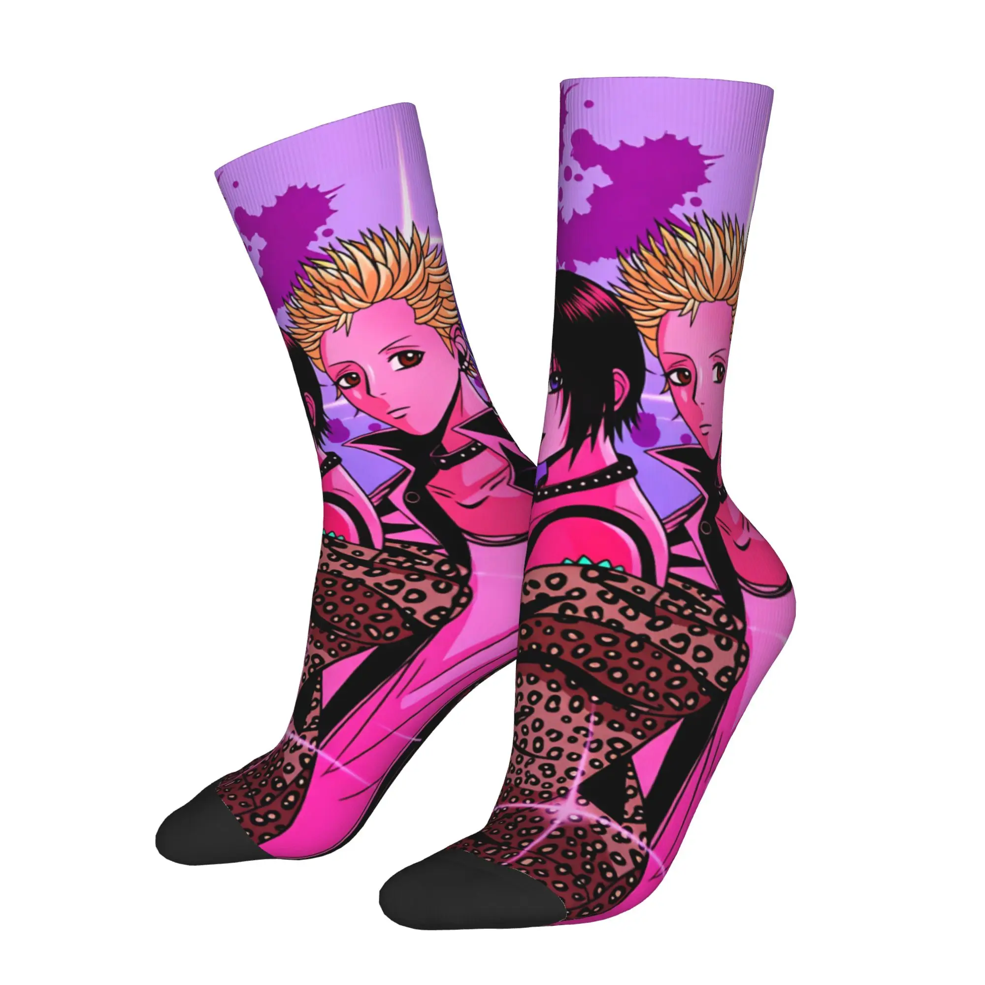 Fun Mens Osaki N-Nana BLACK STONES Dress Socks Unisex Warm Comfortable 3D Printing Shinichi Okazaki Shin Crew Socks