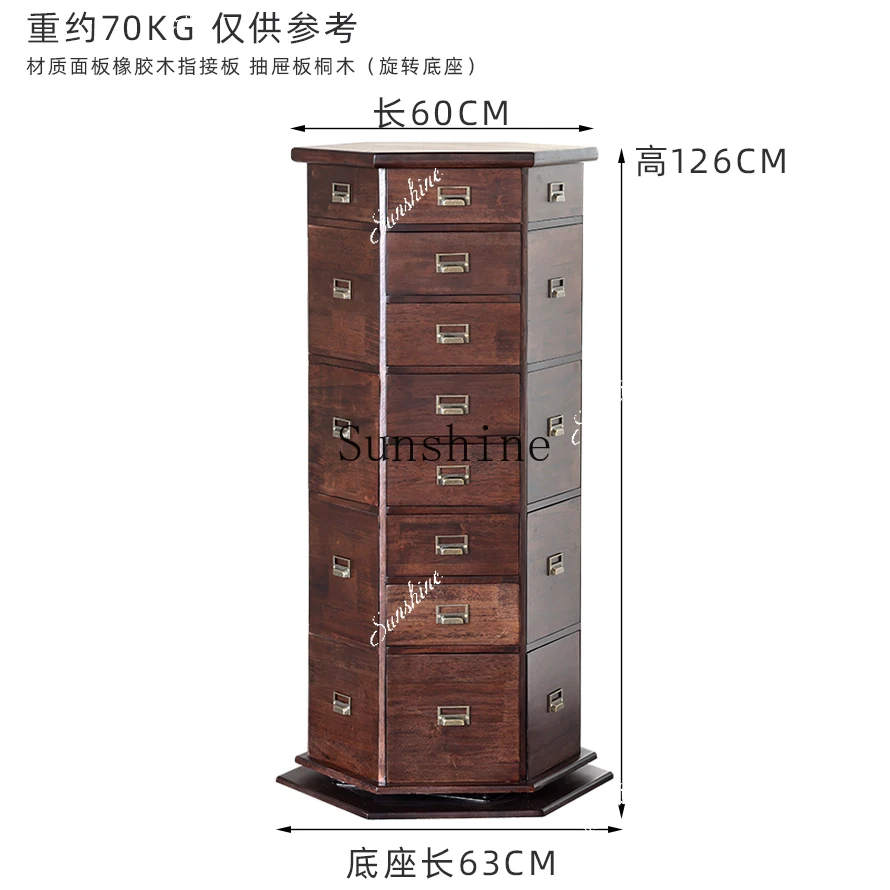 중국산 원목 복고풍 회전식 서랍장, 전통 한약 캐비닛, 수납장 FT