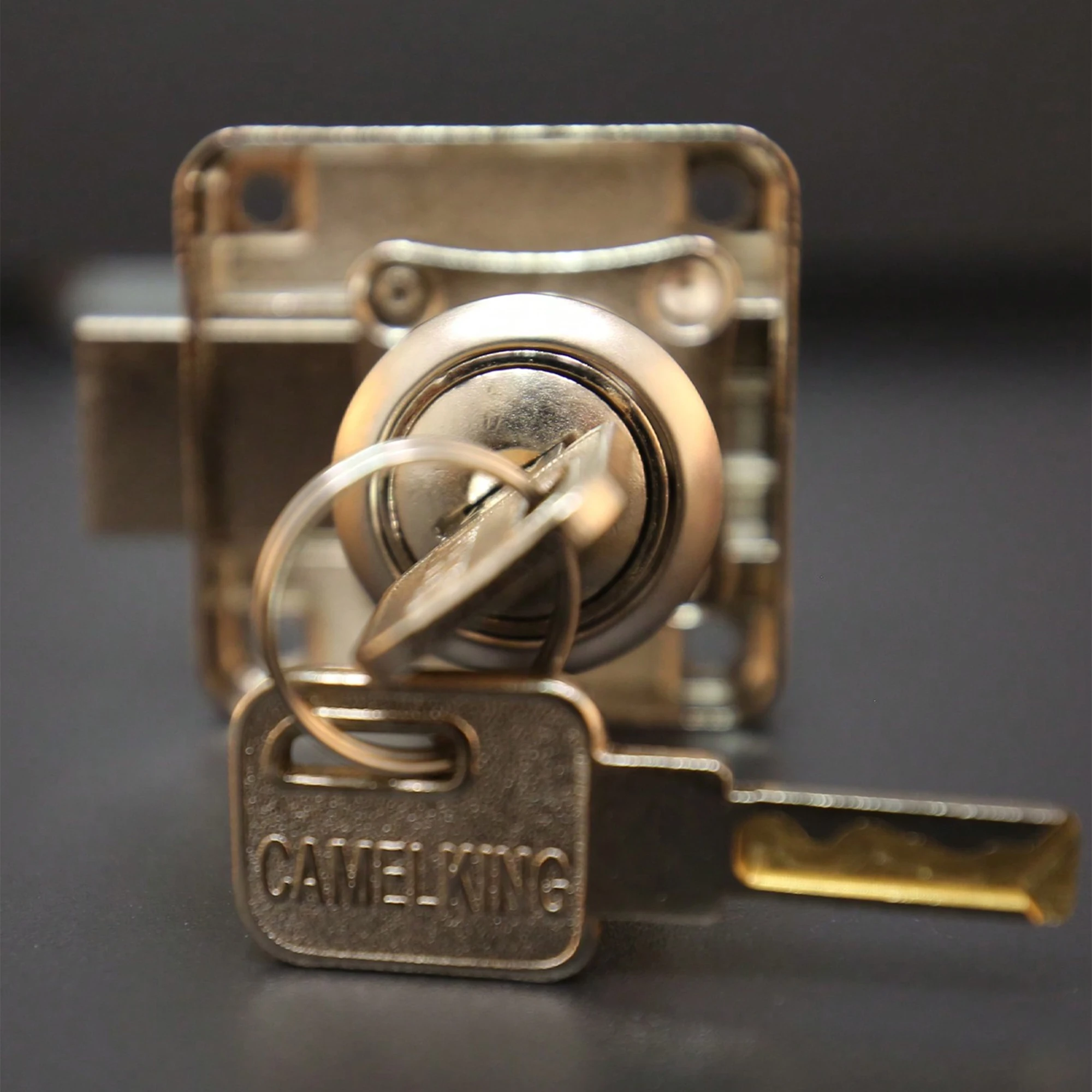 Silver stainless steel universal drawer lock, desk cabinet security lock locker lock