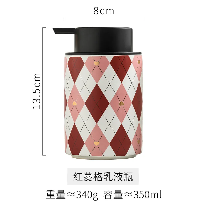 Retro Ceramic Liquid Soap Dispenser Luxury Press Hand Lotion Bottle Shampoo Bottle Home Bathroom Accessories Set