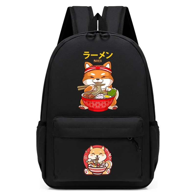 Mochila escolar impermeable para niños, morral de Ramen Shiba, Anime, guardería