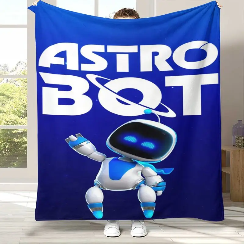 3D Funny Game A-ASTRO BOT Soft Flannel Throw Blanket,Cozy Warm Blanket for Bed,Sofa,Living Room,Picnic,Camping,Home Decor,Gift