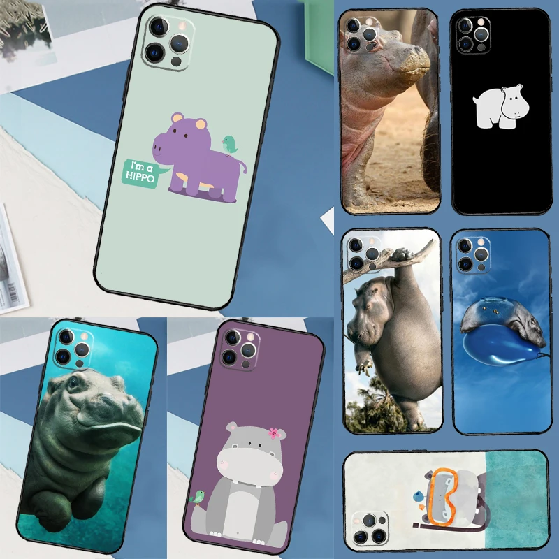 Cartoon Hippos Patt… - image