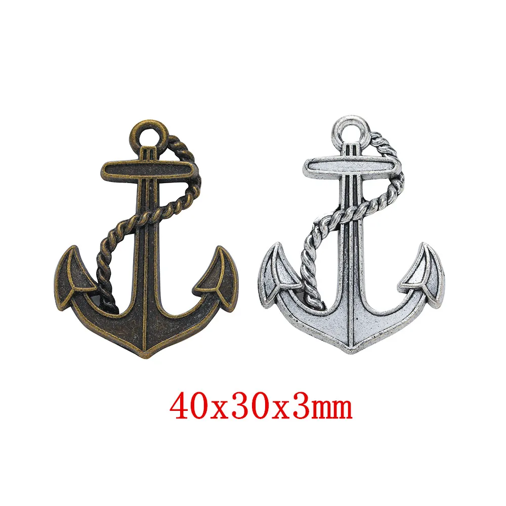 

30pcs boat anchor Craft Supplies Charms Pendants for DIY Crafting Jewelry Findings Making Accessory 3012