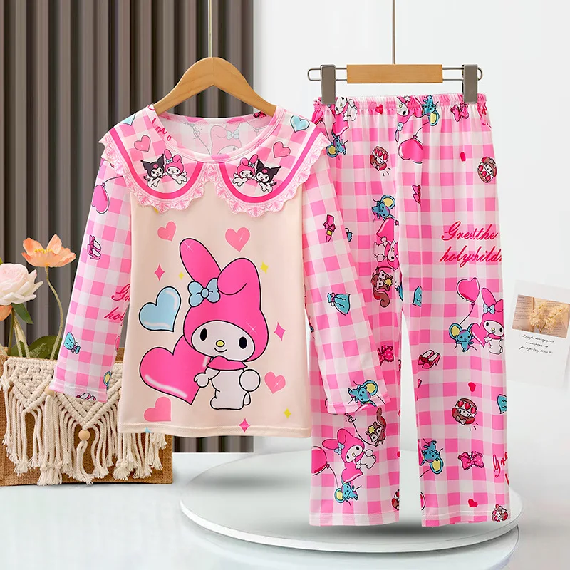 Princess Girl Pajamas Children Clothes Girl Girl\'s Summer Pajamas Loungewear Sets for Children Clothing Set Pajama Sleepwear