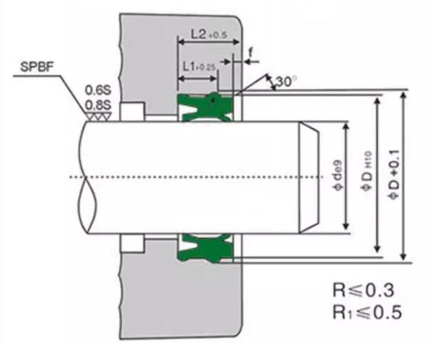 EU-Typ Hydraulikzylinder mit staubdichtem Loch und stoßdämpfendem Dichtungsring-Öldichtring – Detail 2
