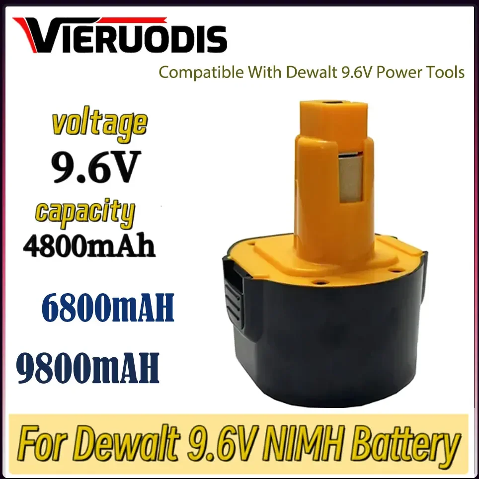 9.6V For Dewalt 4800mAh Ni-MH Battery DE9036 DE9061 DE9062 DW9060 DW9061 DW9062 EZWA 29 6800mAh 9800mAh 1005007175921016