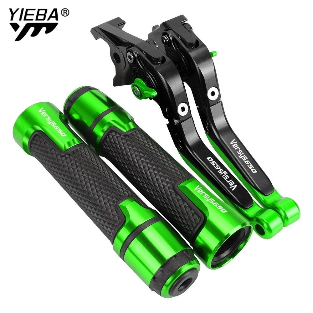 

2006 2007 2008 VERSYS 650 Motorcycle CNC Adjustable Brake Clutch Levers Moto Handbar Ends Grips FOR KAWASAKI VERSYS650 2006-2008