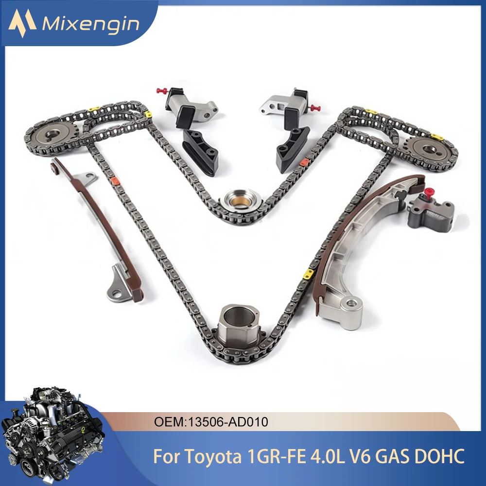 

Engine Timing Chain Kit Fit 1GR-FE 4.0 V6 GAS DOHC For Toyota 4runner FJ Cruiser Tacoma Hilux Land Cruiser 4.0L V6 13506-AD010