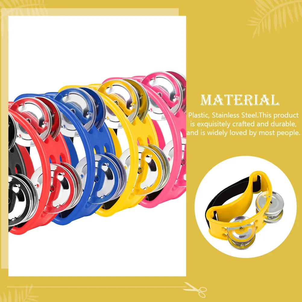 

Foot Tambourines Unique Footbells Durable Musical Instrument Performance Accompaniment Prop Music Education Percussion