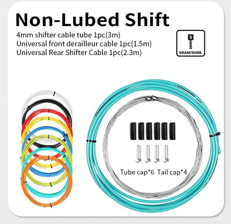 JAGWIRE Komplettes Universelles Rennrad MTB Schalt-/Bremskabel 4/5mm Schaltwerk Bremskabel Set Zubehör Weihnachts-Fahrradteile – Detail 9