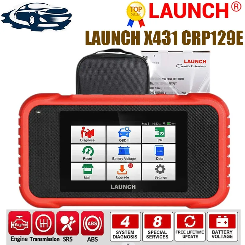 

LAUNCH X431 CRP129E Car OBD2 Diagnostic Tools ENG ABS SRS AT Oil SAS EPB TPMS DPF Reset Auto OBD Scanner Free Update pk CRP123E