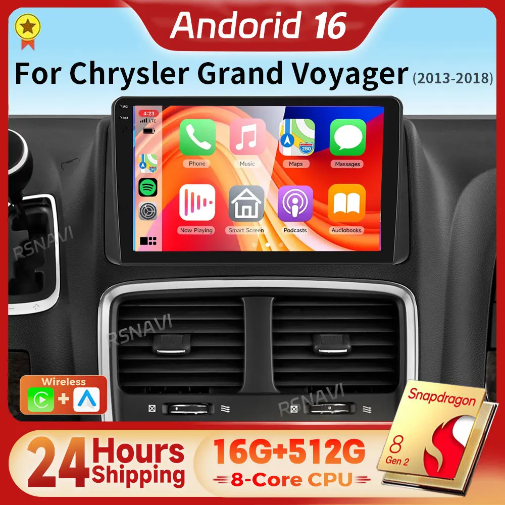 Radio Multimedia para Auto con Android 16 y Carplay para Dodge Caravan y Chrysler Grand Voyager 5 2011-2015, Autoradio, Envío en 24 horas
