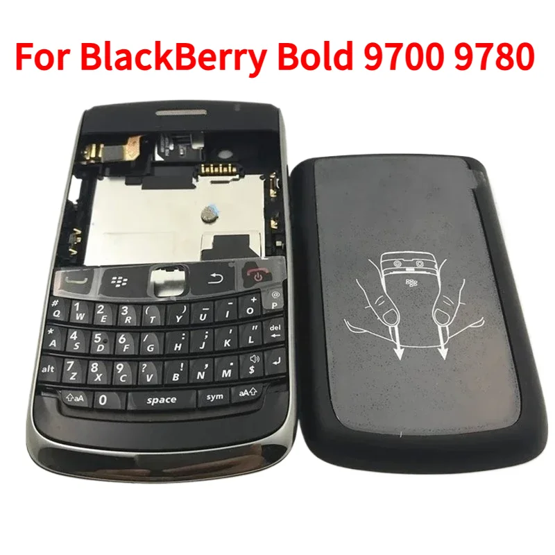 

For BlackBerry Bold 9700 9780 Housing Rear Battery Cover Case English Keypad Side Button