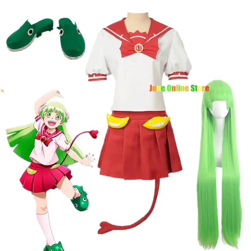 Anime Welcome to Demon School Costume Cosplay pour femme, Costumes de marin personnalisés, Haut SAFTail, Jupe et Bas, Iruma-Kun Valac Clara